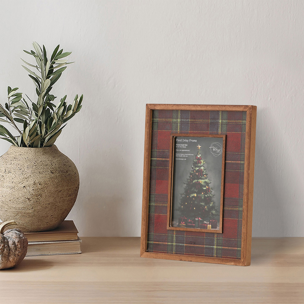 Plaid Inlay Photo Frame Image 4