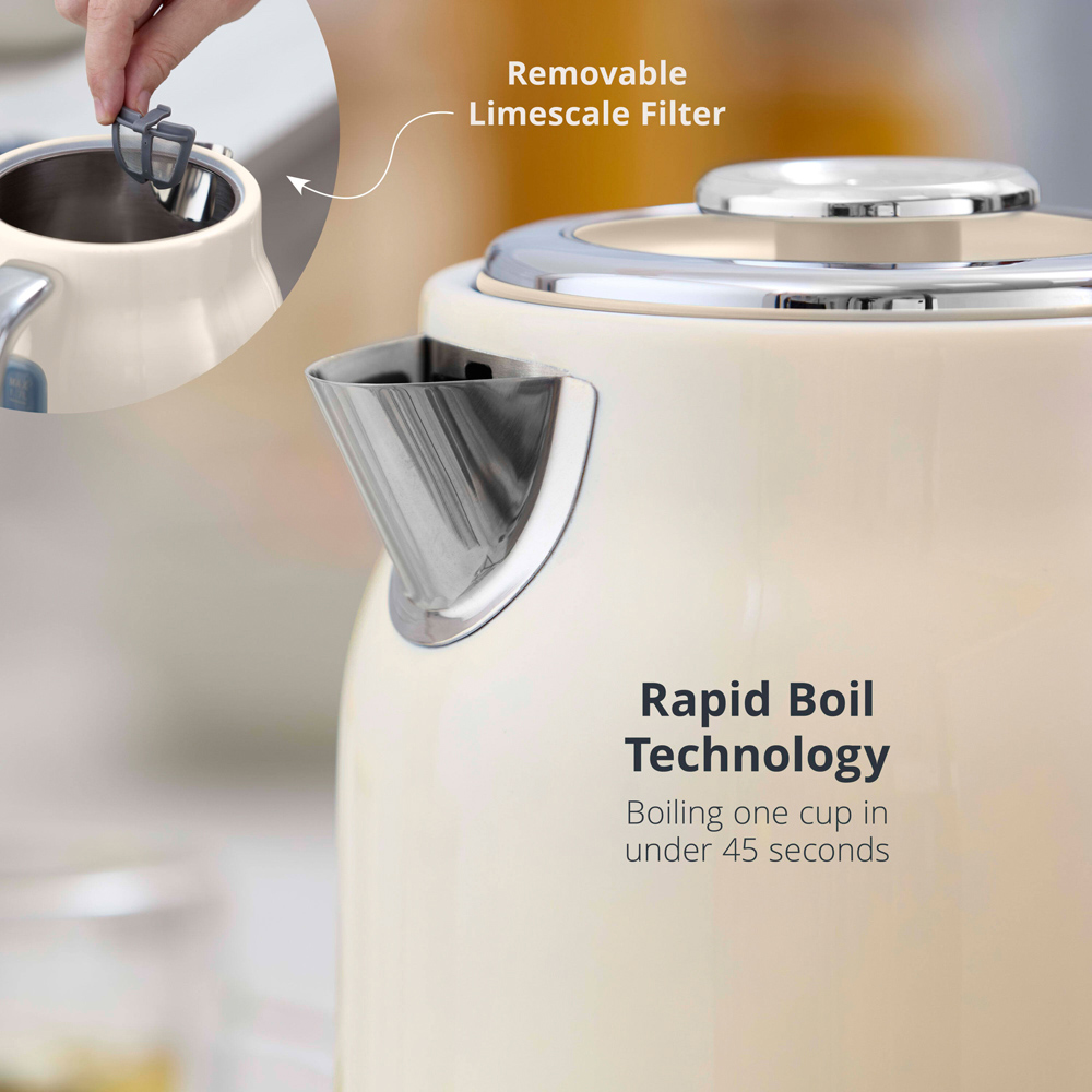 Swan Retro Revive Cream Rapid Boil 1.7L Jug Kettle Image 4