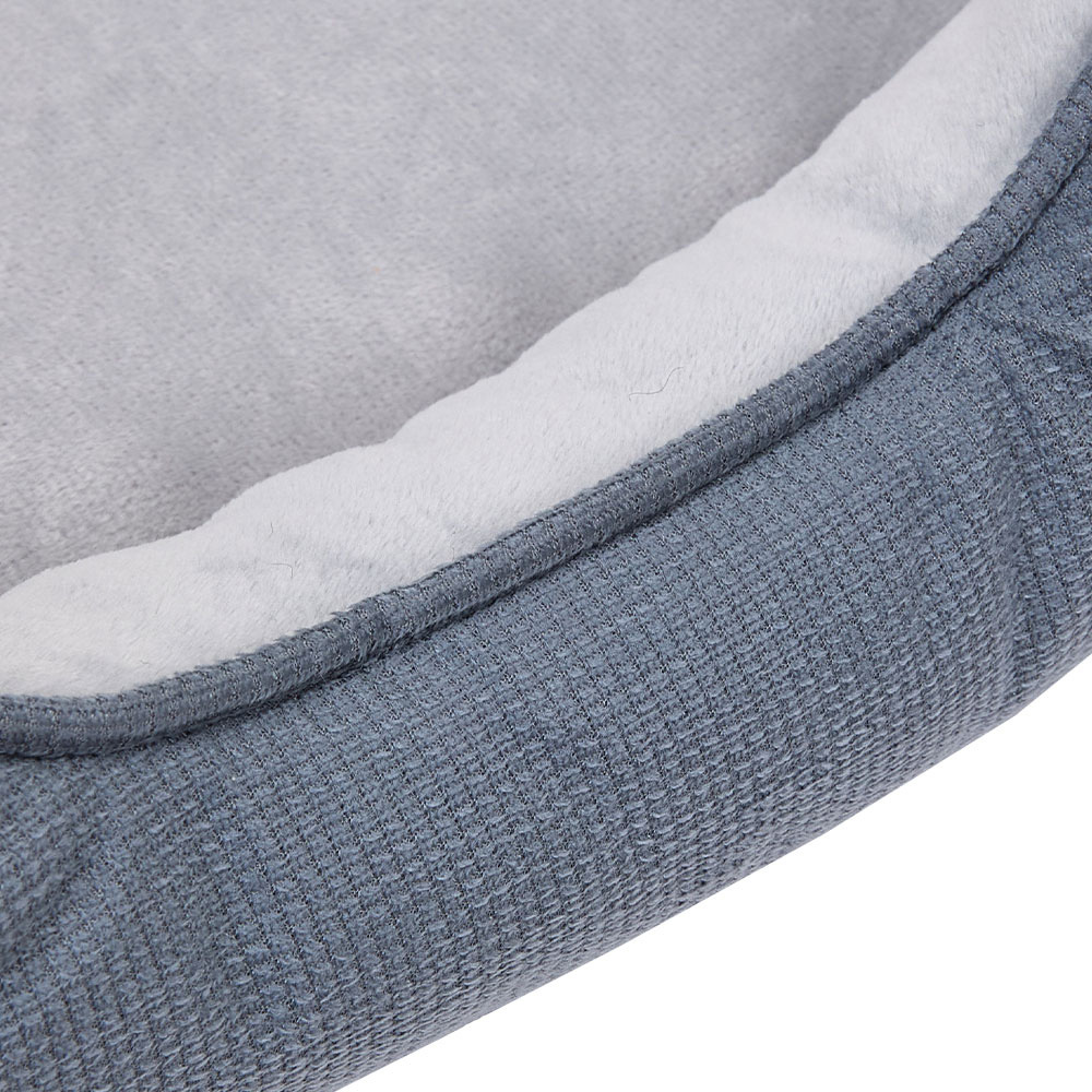 H&O Direct 39 x 43cm Grey Super Soft Small Dog Bed with Anti-Slip Bottom Image 4