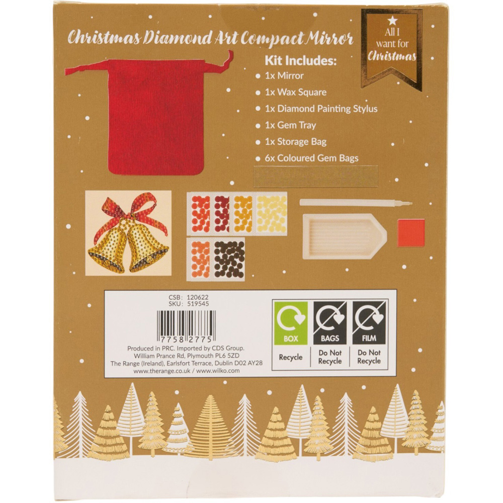 Christmas Diamond Art Compact Mirror Kit Image 4