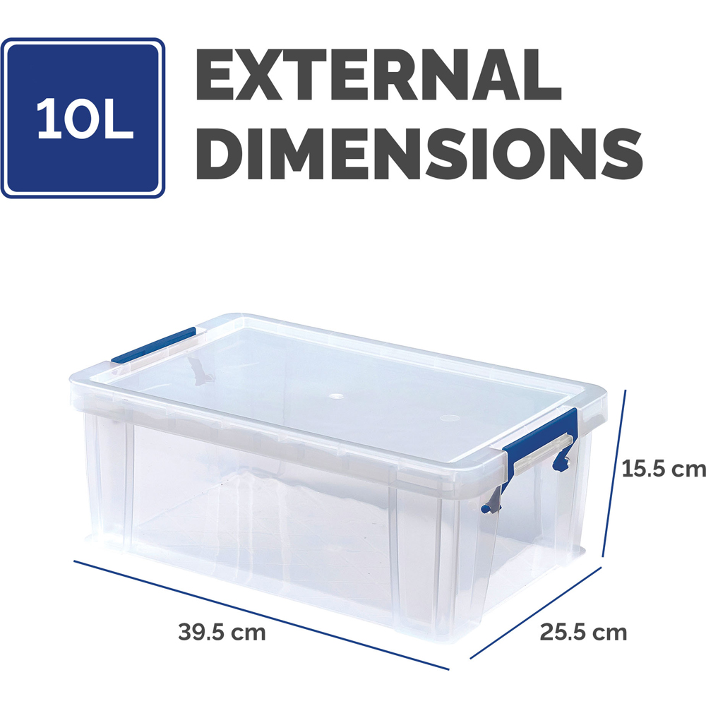 Fellowes Prostore 10L Storage Box with Lid 4 Pack Image 7