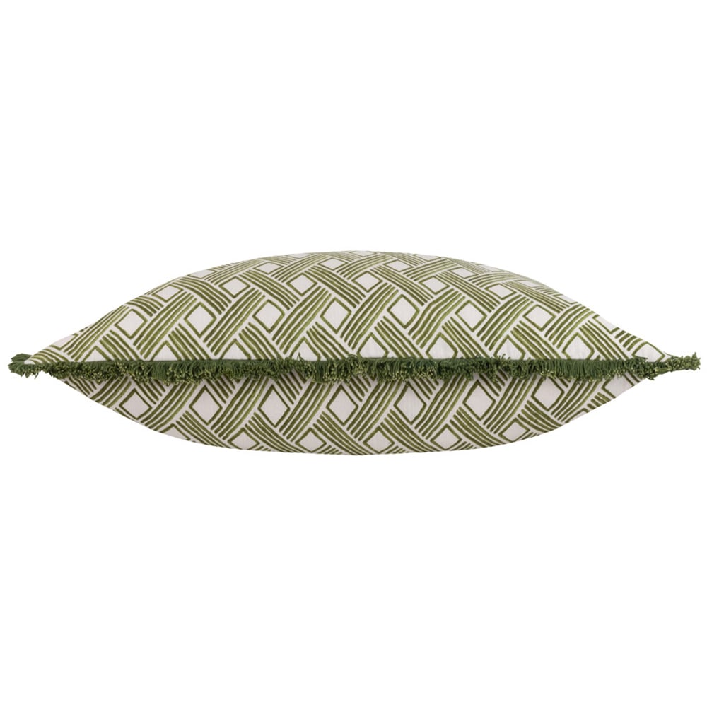 Hoem Alexa Olive Geometric Cushion Image 3