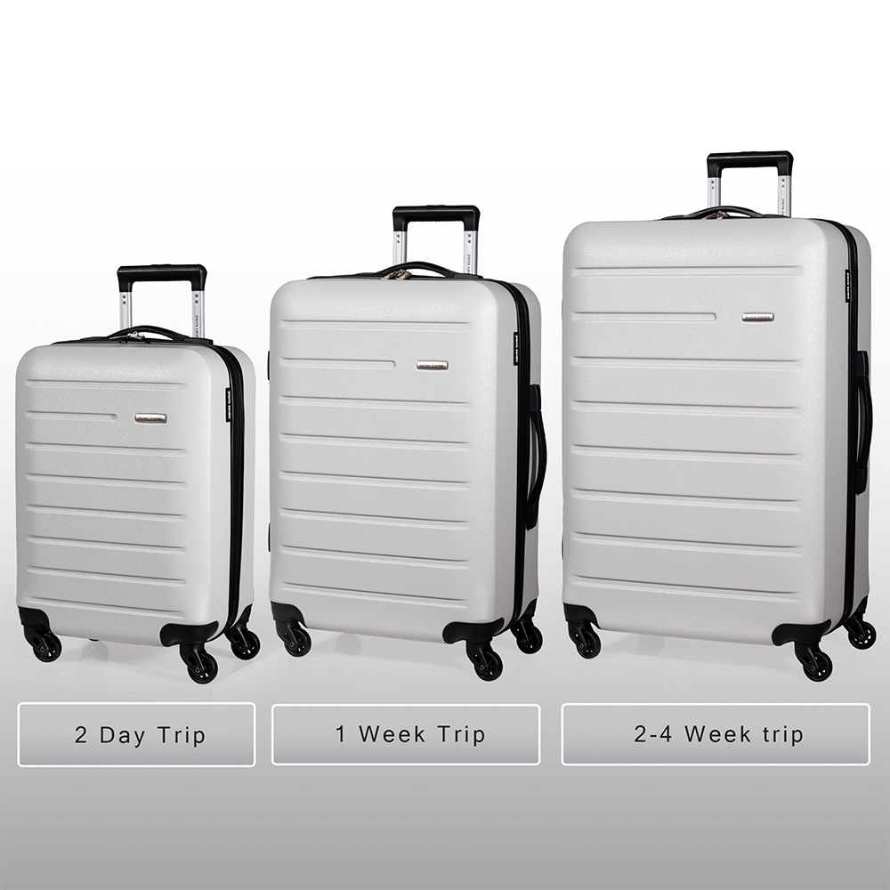 Pierre Cardin Set of 2 Silver Lightweight Hard Shell Trolley Suitcase and Mini Vanity Case Set Image 5