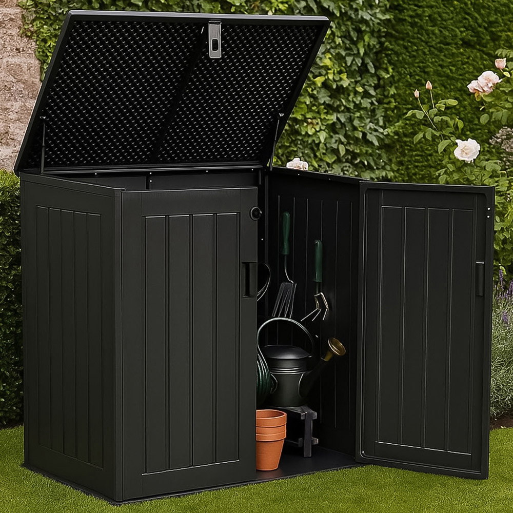 Jack Stonehouse 775L Grey Plastic Weather-Resistant Garden Storage Cabinet Box Image 2