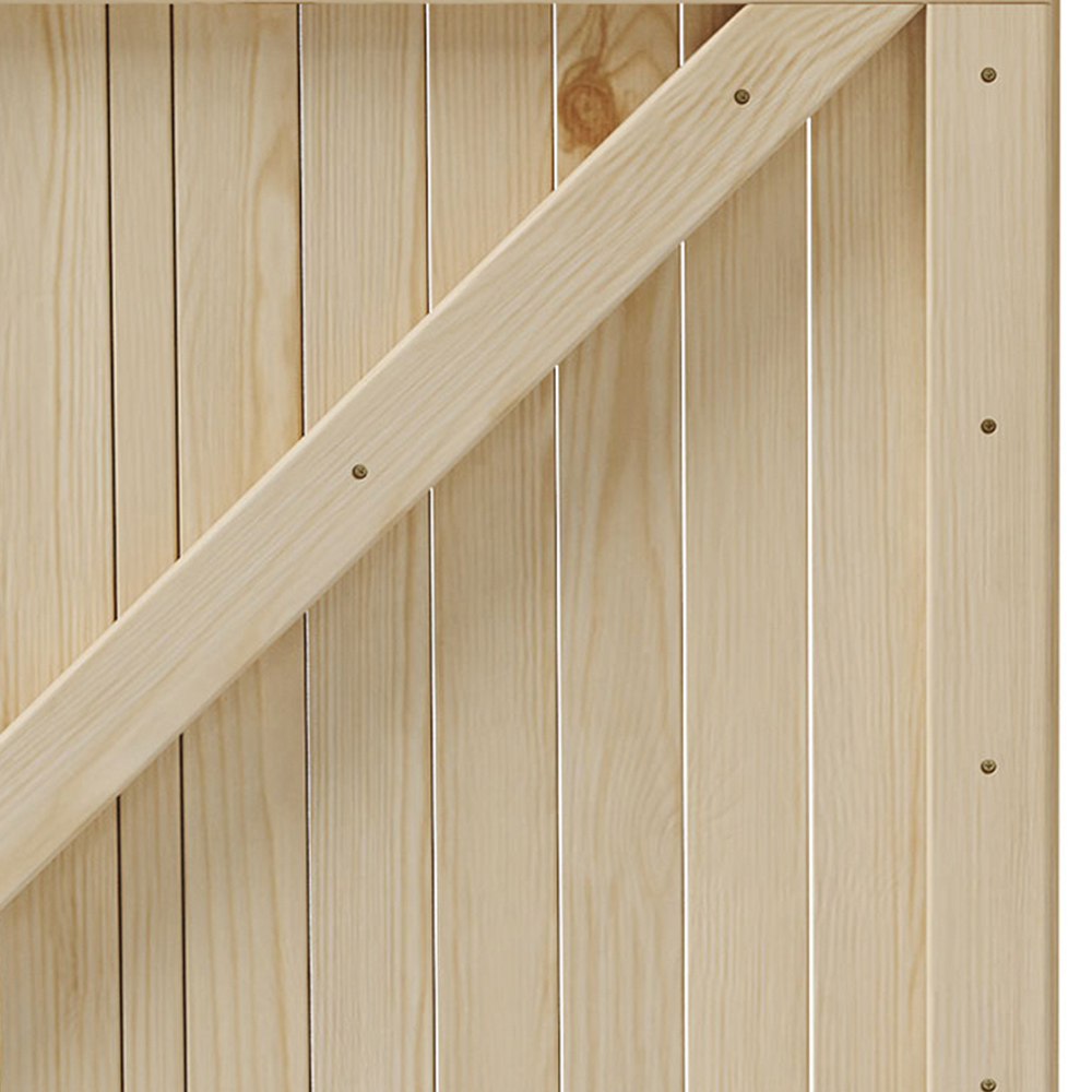 Living and Home Sturdy Wooden Garden Gate with Latch 99 x 6 x 180cm Image 3
