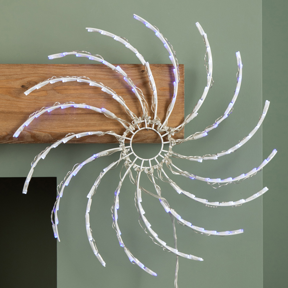 Samuel Alexander 128 Blue White LED Light-Up Spinner Christmas Decoration 50cm Image 3