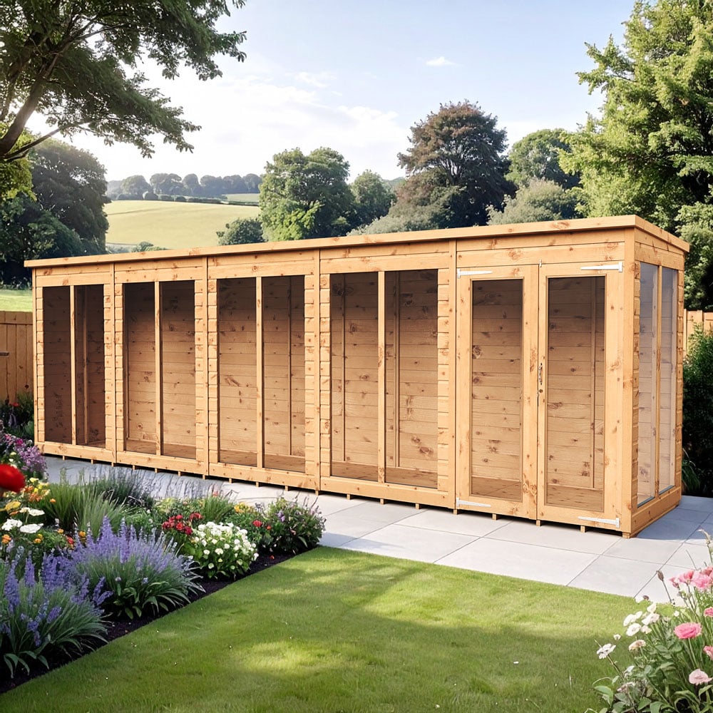 Empire Sheds 20 x 4ft Double Door Tongue and Groove Pent Summerhouse Image 2