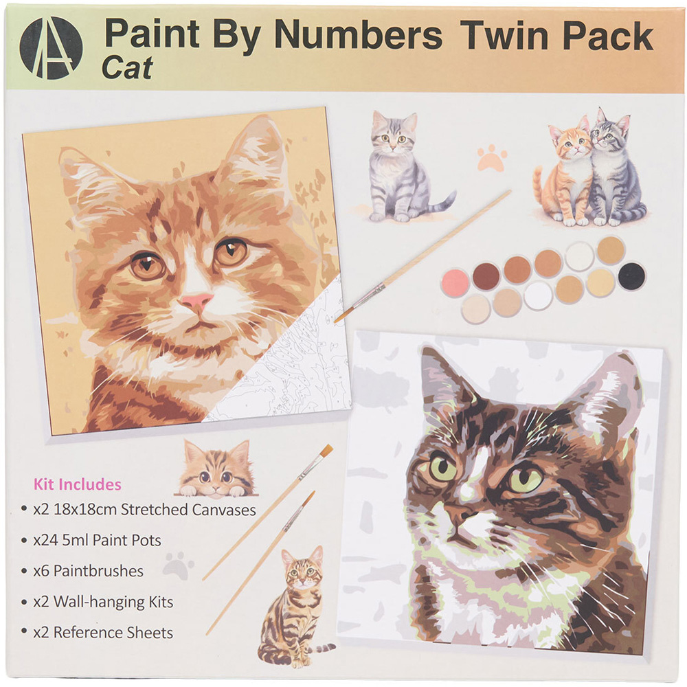 Dog or Cat Paint By Numbers Twin Pack Image 2