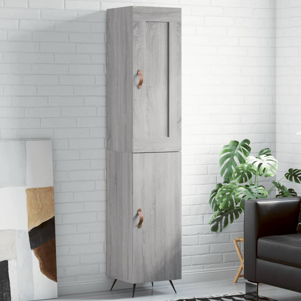 vidaXL 2 Door Grey Sonoma Highboard Image 1