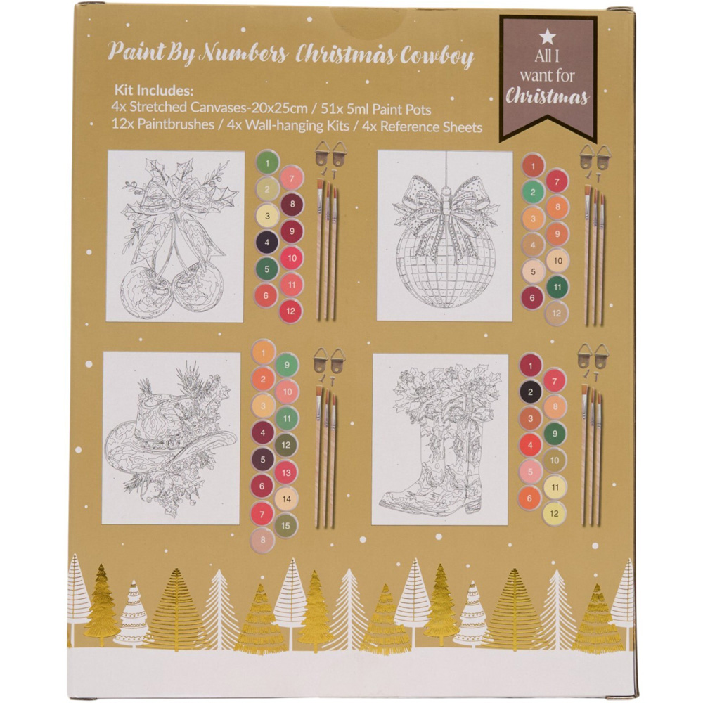 Paint by Numbers Christmas Cowboy Kits Image 3