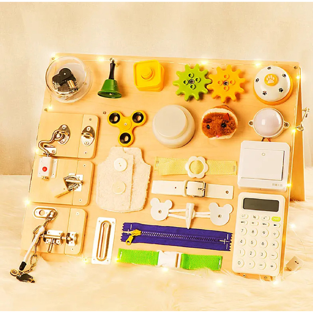 Dyzi Toddlers Montessori Busy Board Sensory Toy Image 2