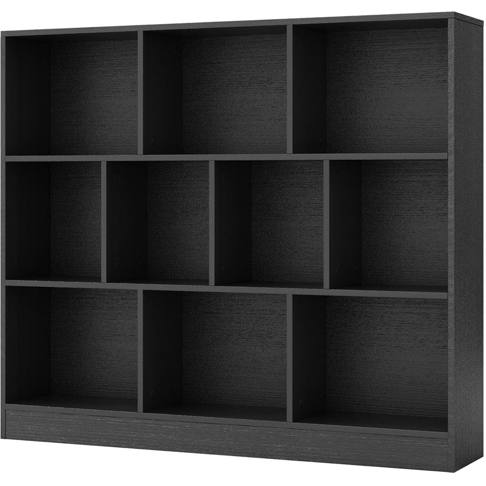Costway 10 Cube Black Bookshelf Image 2