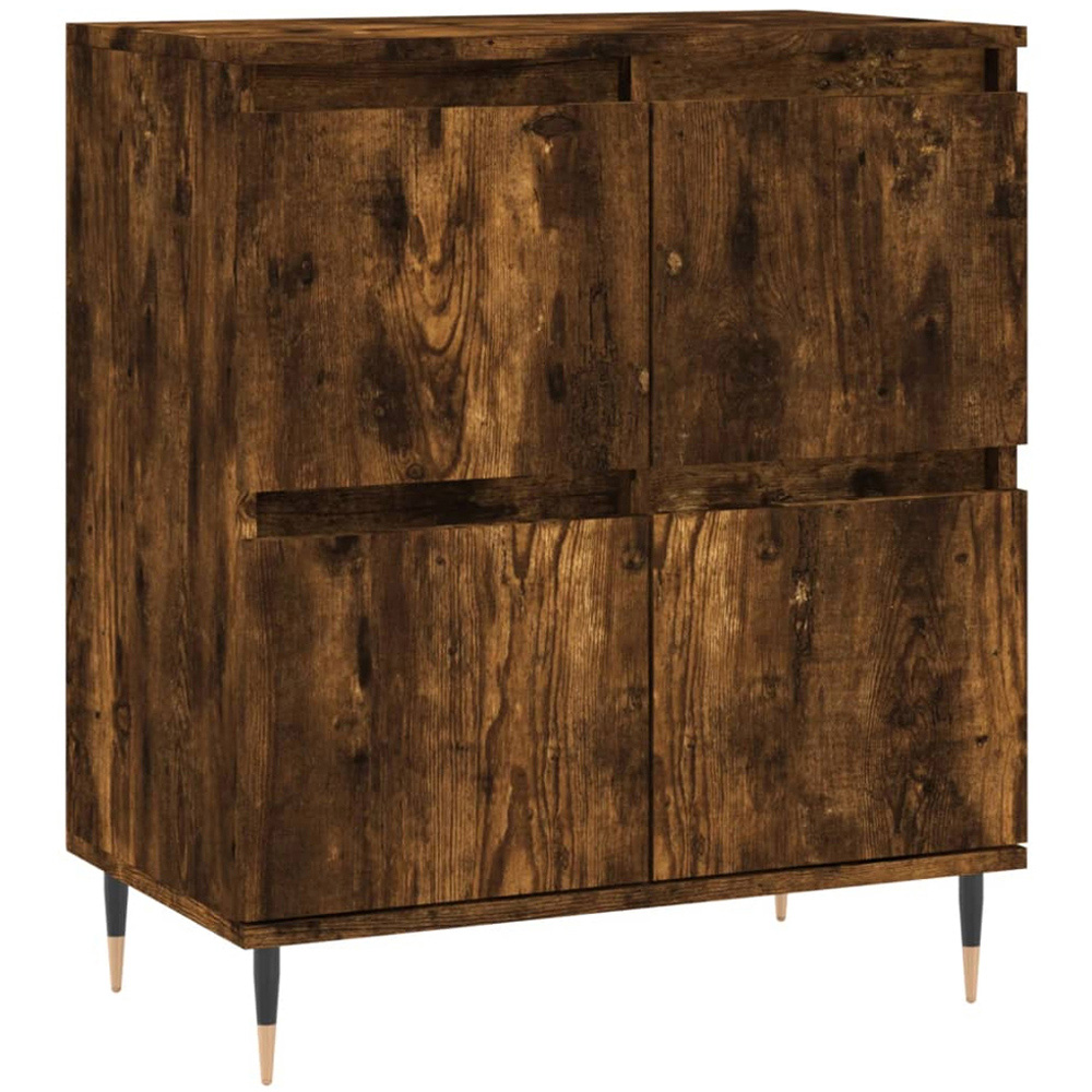 vidaXL 4 Door Smoked Oak Sideboard Image 2