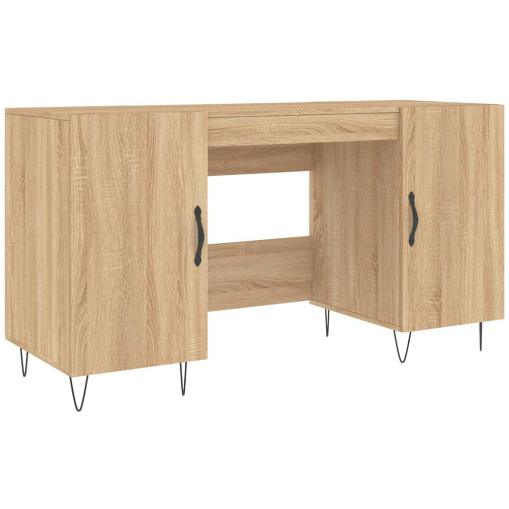 vidaXL 2 Door Computer Desk Sonoma Oak Image 2