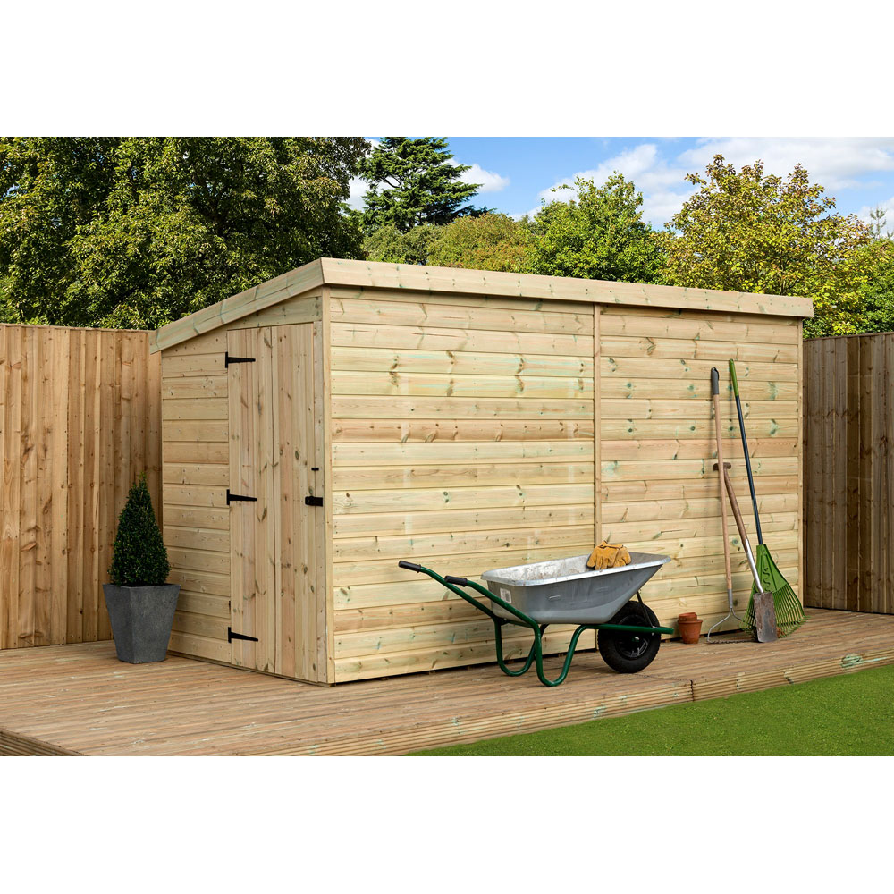 Empire Sheds 2000 14 x 5ft Tongue and Groove Wooden Pent Garden Shed Image 3