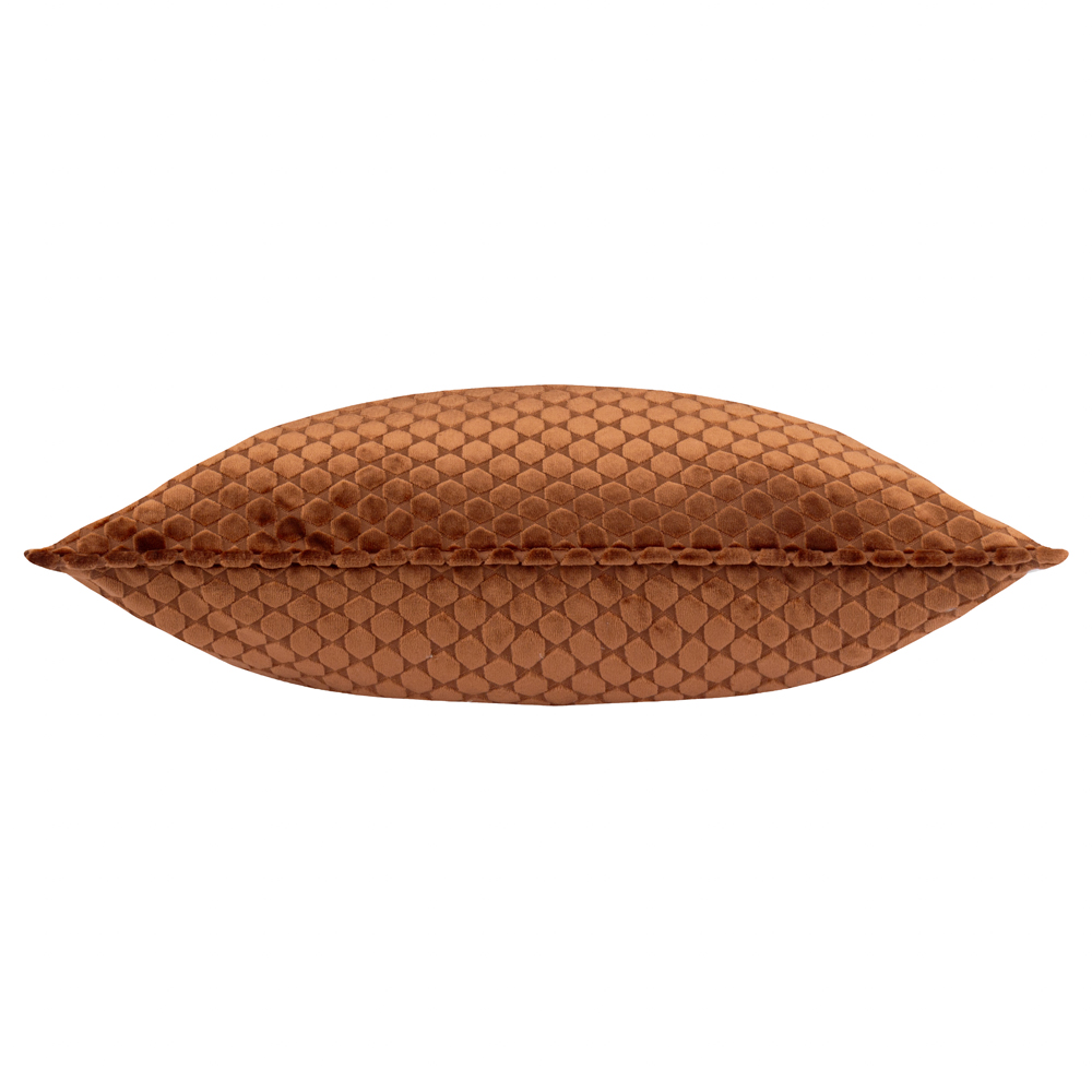 Paoletti Neptune Copper Velvet Cushion 50 x 50cm Image 3
