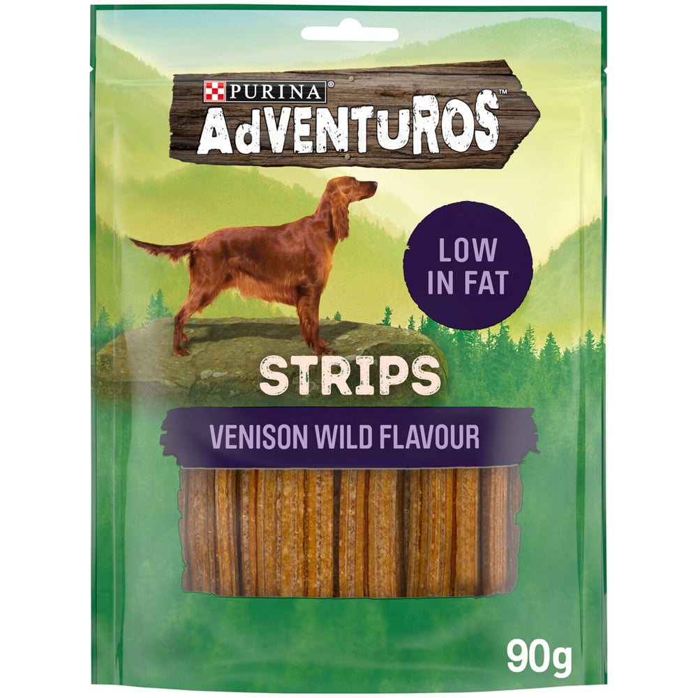 Purina Adventuros Venison Flavour Strips Adult Dog Treat 90g Image