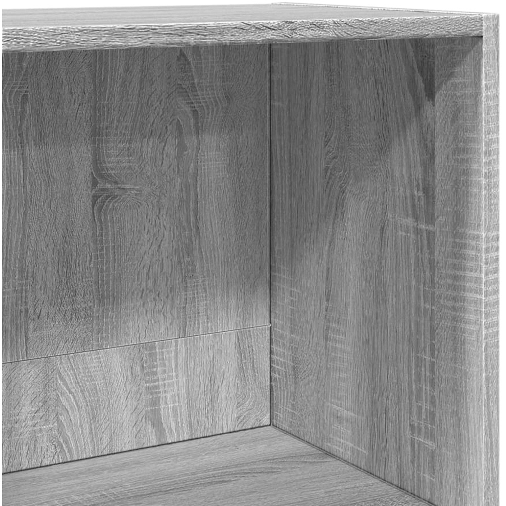 vidaXL 3 Shelf Grey Sonoma Bookcase Image 6