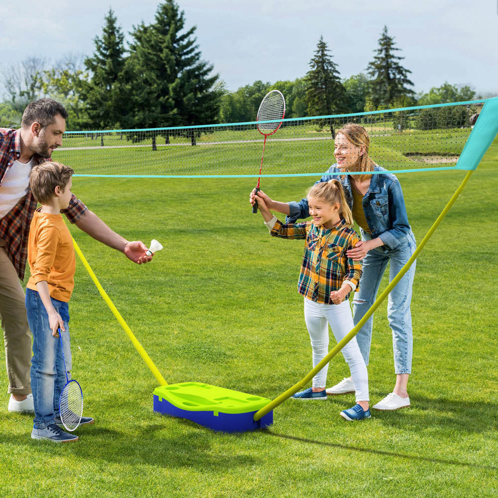 SPORTNOW Portable Badminton Net Set with Rackets and Shuttlecocks Image 2