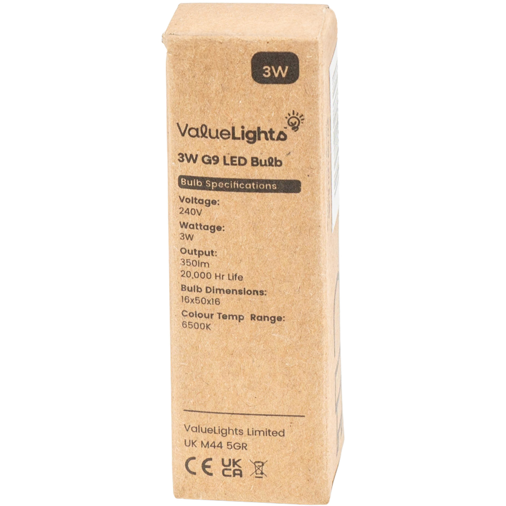ValueLights 3W 6500K Cool White G9 Capsule LED Light Bulb 10 Pack Image 3