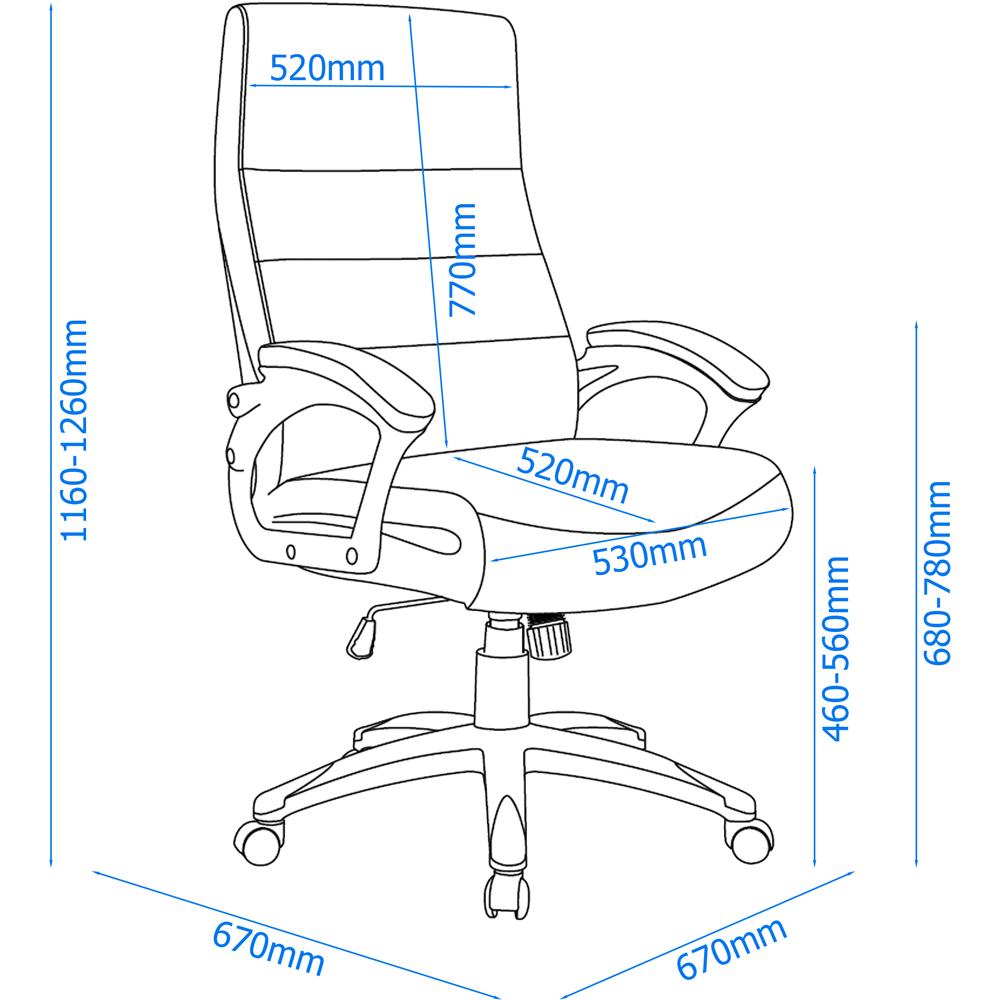 Alphason Hampton Brown Leather Office Chair Image 7