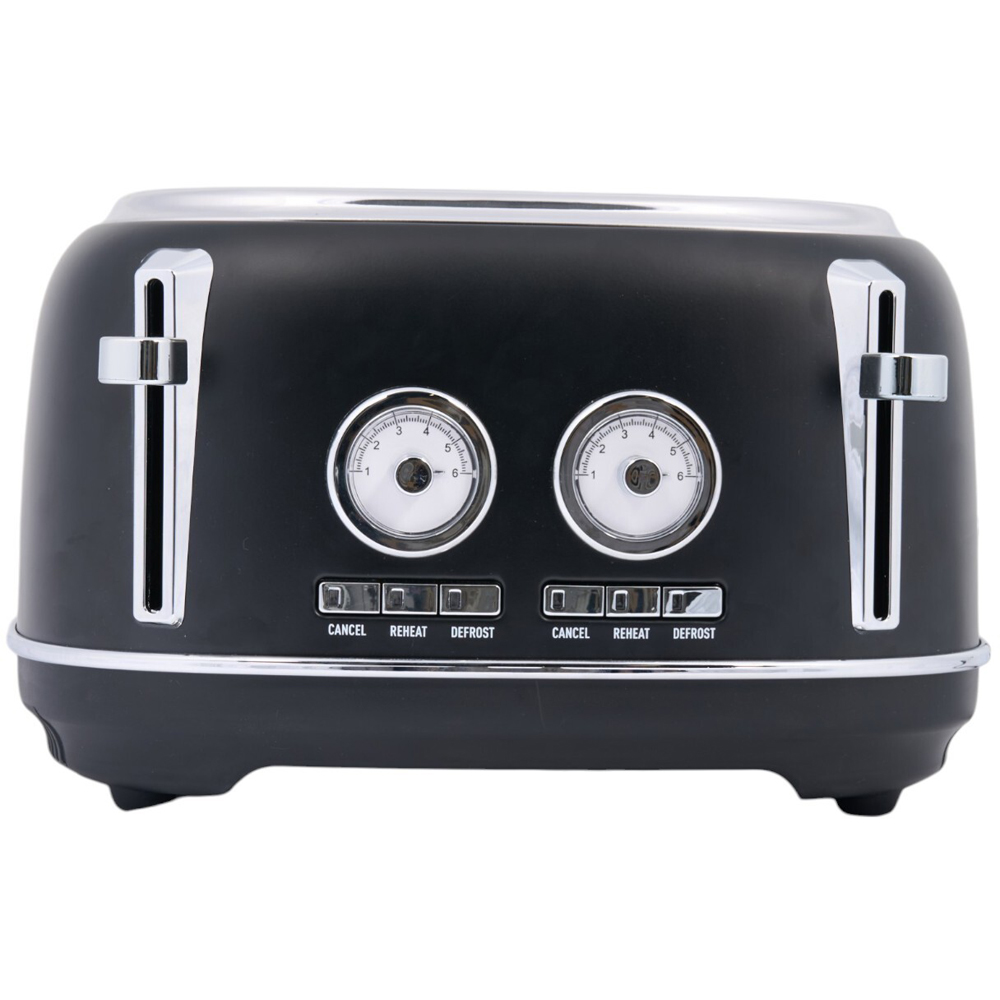 Kitchen Master 4 Slice Retro Toaster Black Image 5