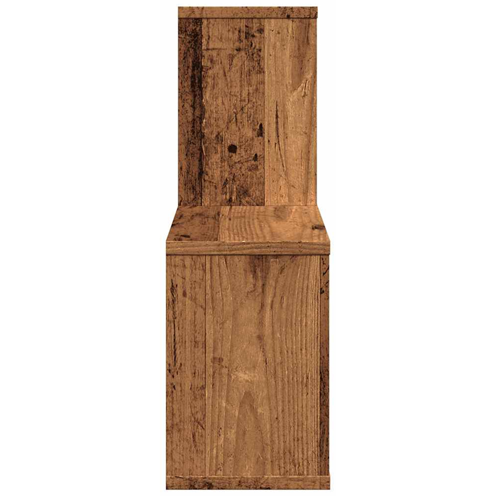 vidaXL 4 Open Compartment Old Wood Wall Shelf Image 4