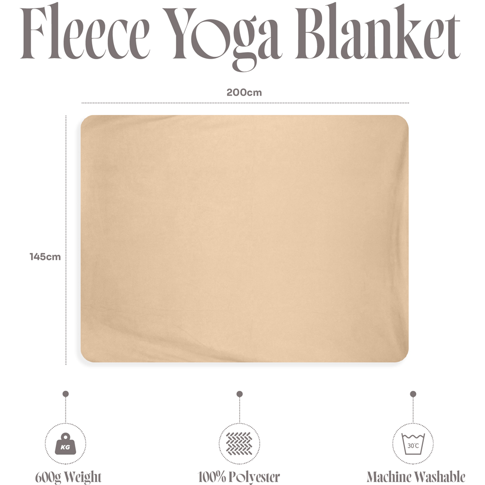Myga Sand Fleece Reversible Yoga Blanket 200 x 145cm Image 5