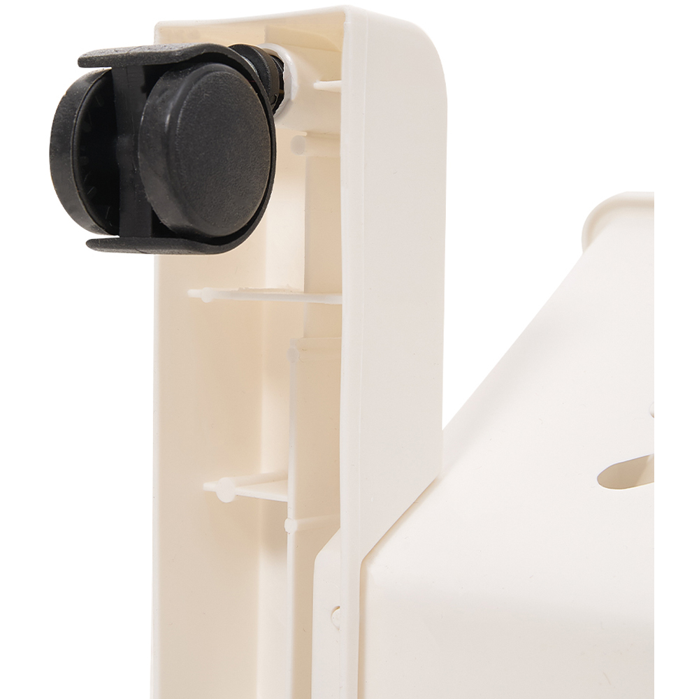 Living and Home Beige Rolling Storage Cart with Castors Image 6