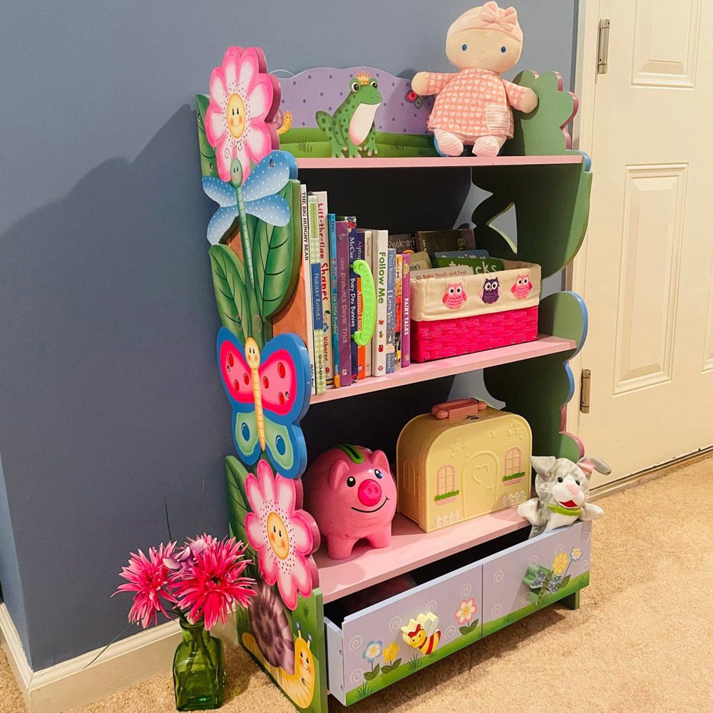 Teamson Kids Fantasy Fields 3 Tier Magic Garden Toy Bookshelf Image 5