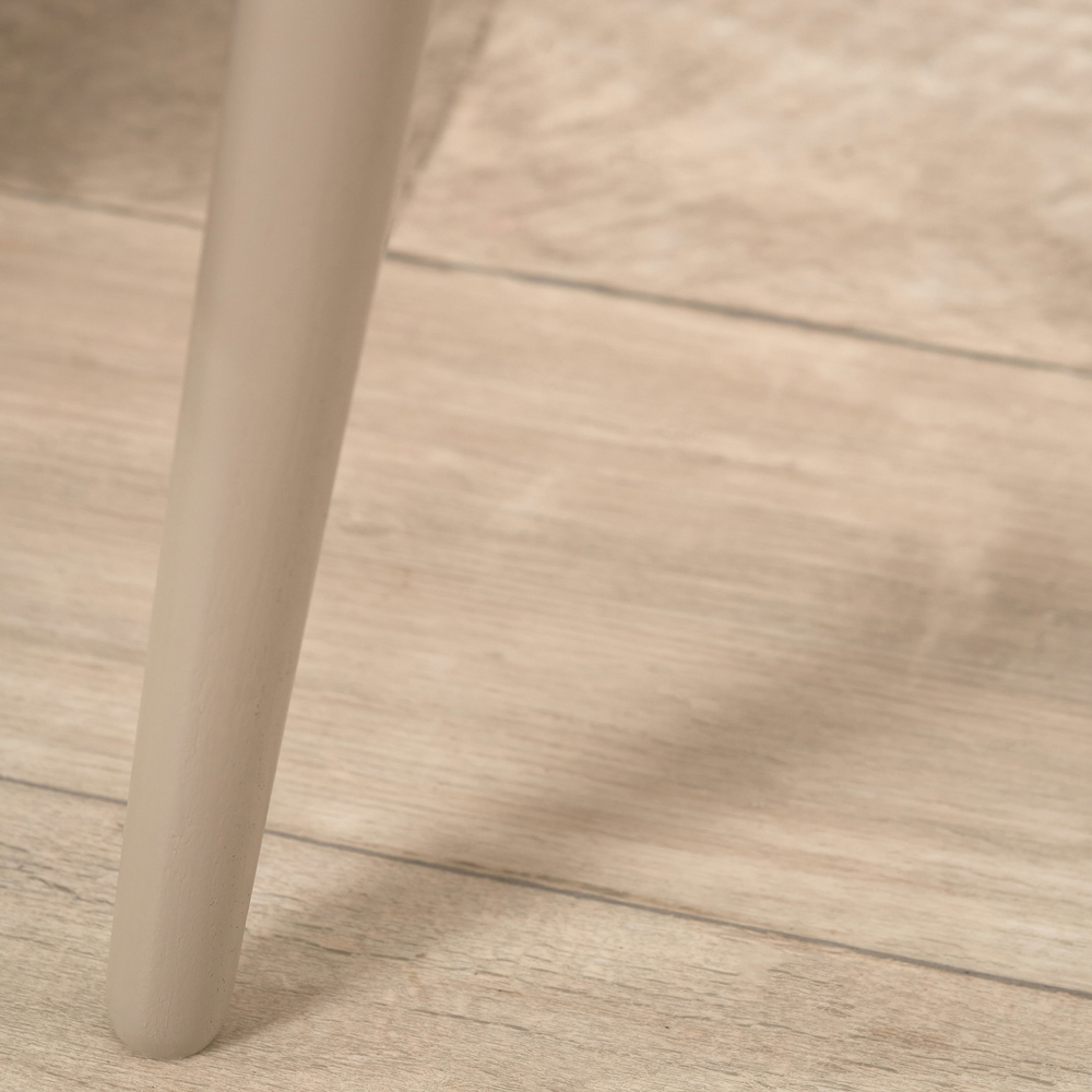 Pacific Lifestyle Devonshire Putty Cream Pine Wood Round Side Table Image 4