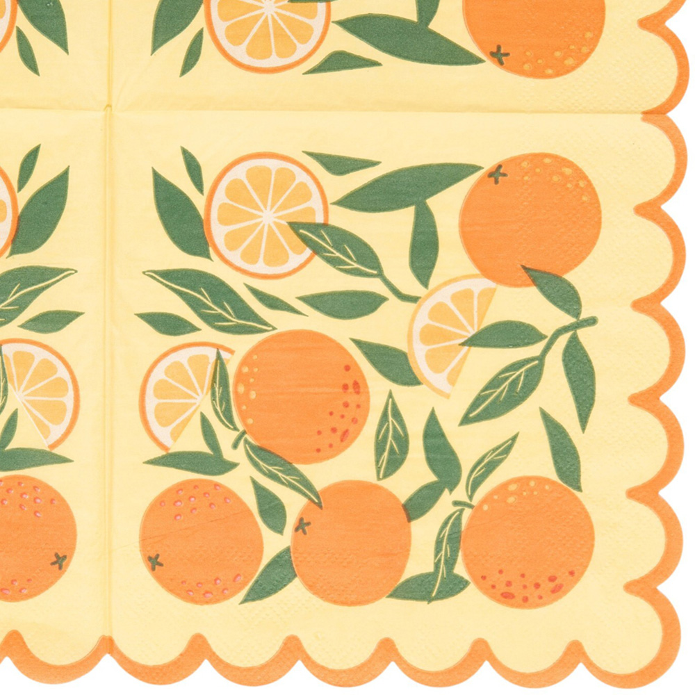 Pack of 20 Orange Blossom Napkins Image 4