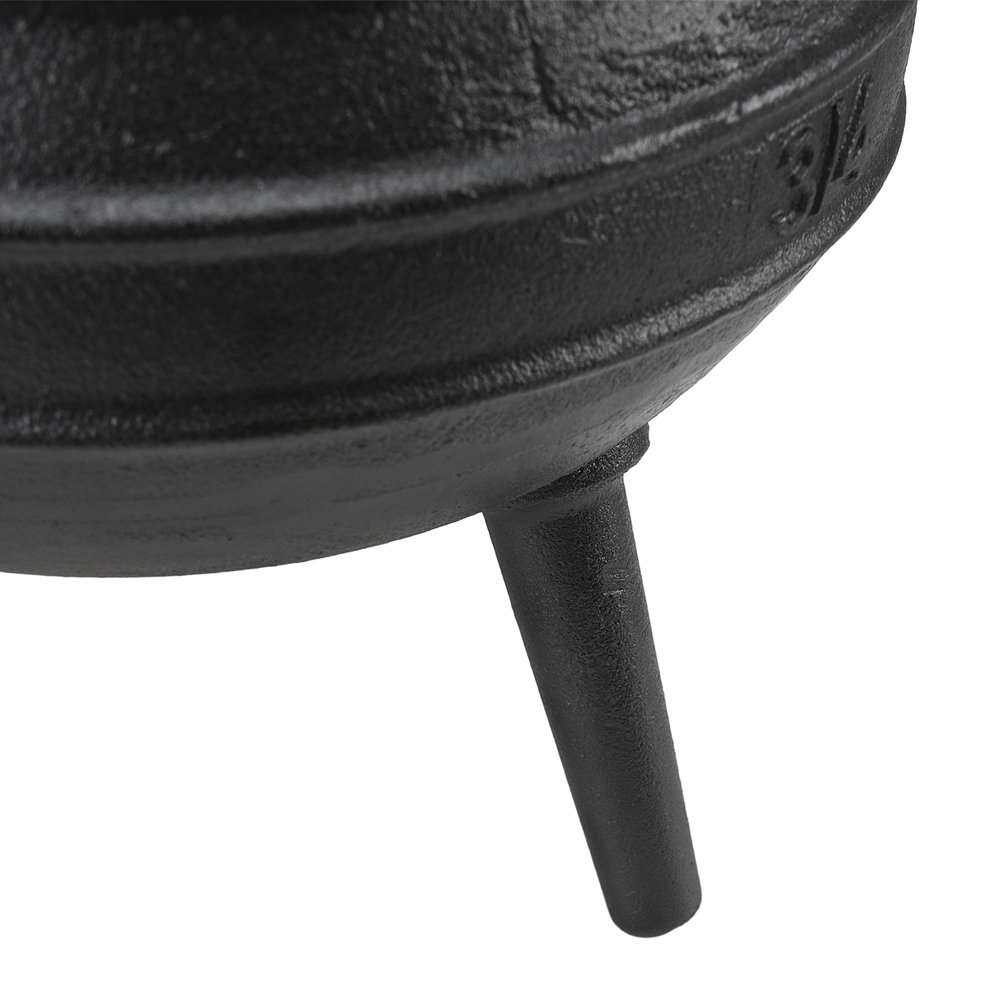 Living and Home 2L Black Cast Iron Cauldron with Lid Image 5