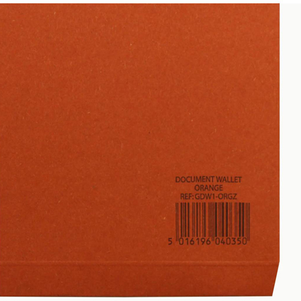 Exacompta Guildhall Orange A4+ Manilla Document Wallet 50 Pack Image 5