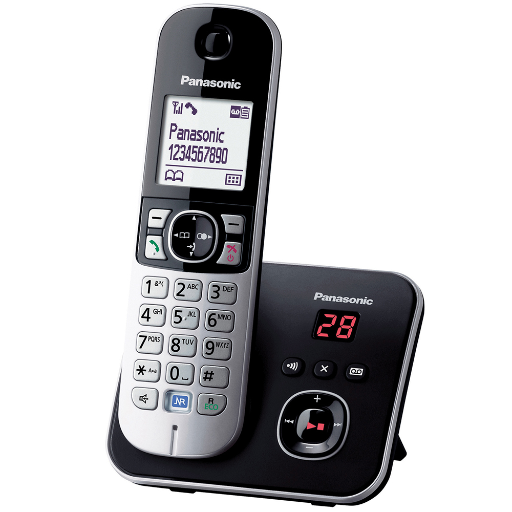 Panasonic KX-TG6822EB Cordless Phones Twin Pack with Answer Machine Image 2