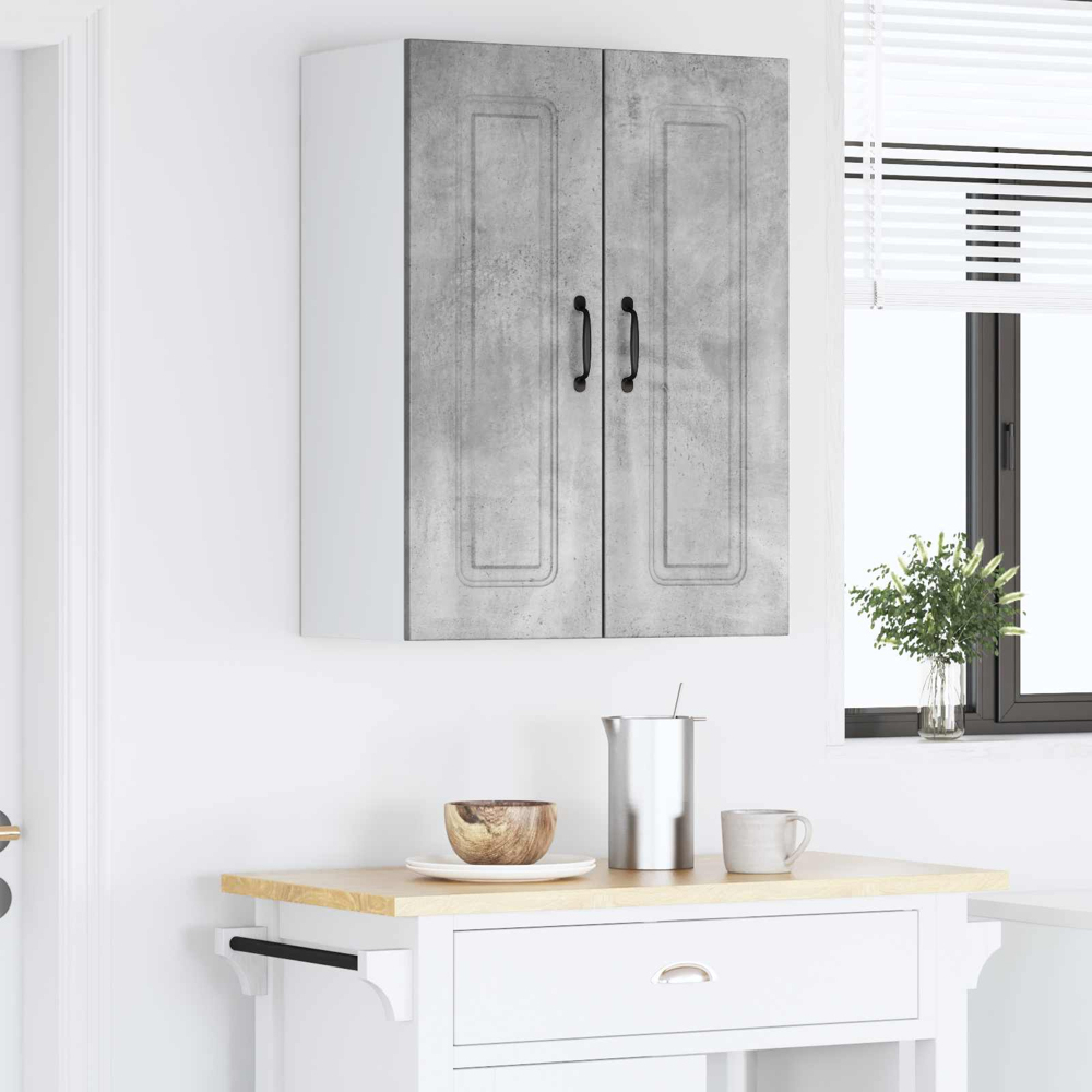 vidaXL Kalmar 2 Door Concrete Grey Wall Kitchen Cabinet Image 9