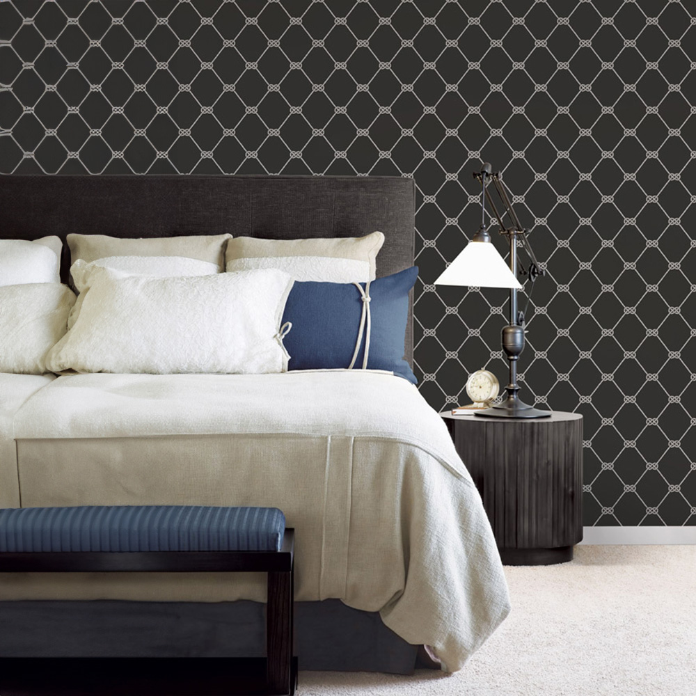 Galerie Deauville 2 Geometric Black and White Wallpaper Image 3