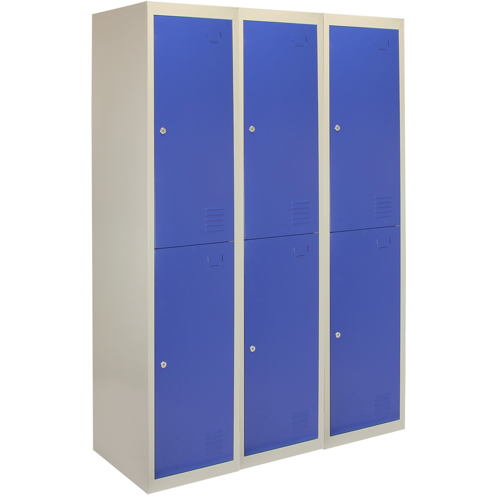 Monstershop 2 Door Blue Metal Storage Locker 3 Pack Image 3