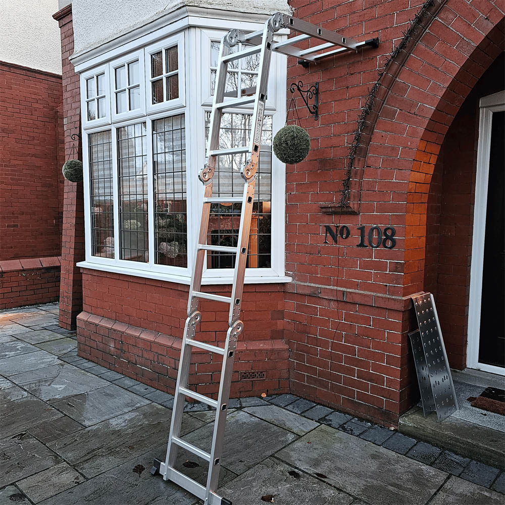 Samuel Alexander Aluminium Multi-Position Foldable Work Platform Ladder 3.46m Image 4