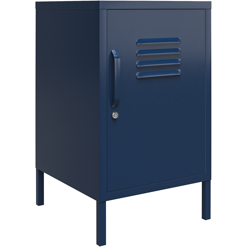 Dorel Bradford Single Door Navy Metal Locker End Table Image 2