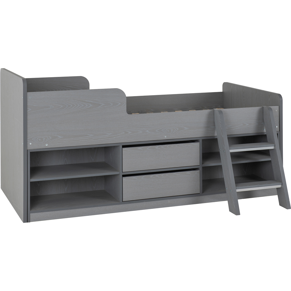 Seconique Felix Single Grey 2 Drawer Low Sleeper Bed Frame Image 2