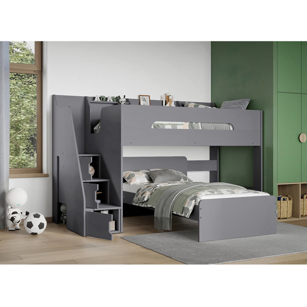 Flair Stepaside Grey L Shaped Bunk Bed Image 4