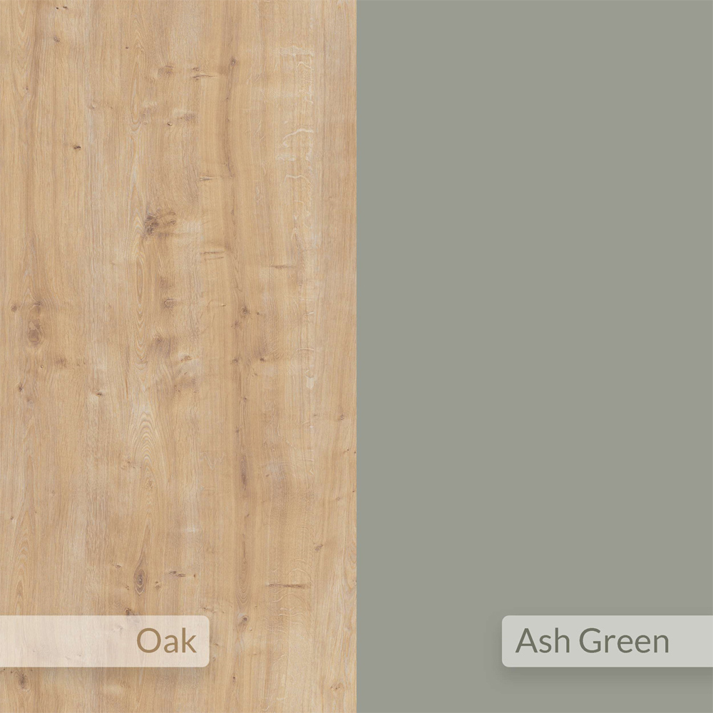 Decortie Clara Ash Green and Oak Console Sideboard Image 5