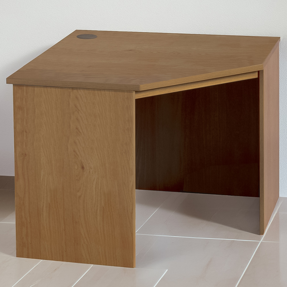 R White Cabinets Corner Computer Desk Brown Image 1