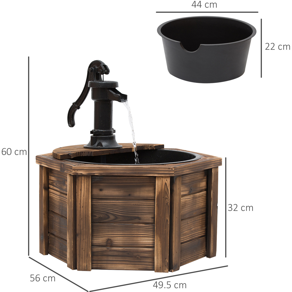 Outsunny Wooden Oasis Electric Water Fountain 220v Image 7