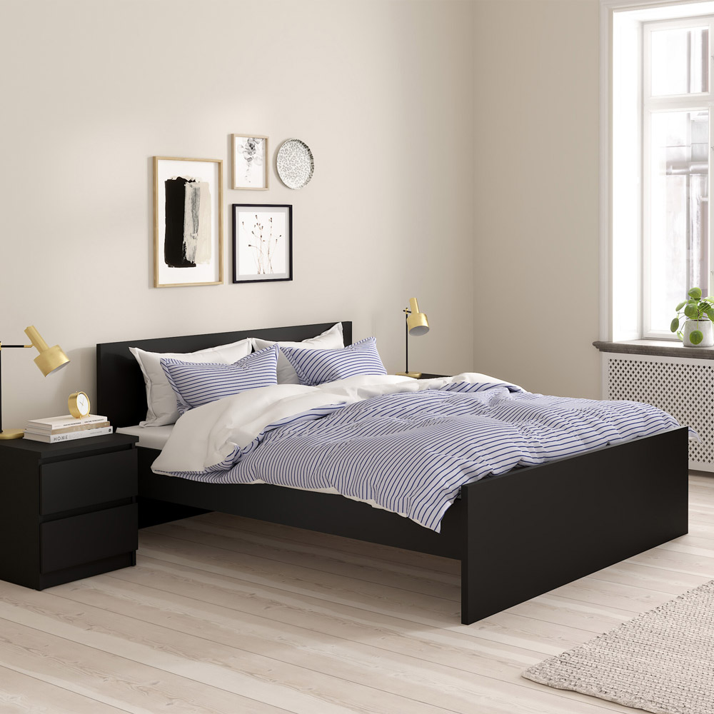 Florence Double Matt Black Bed Frame Image 7