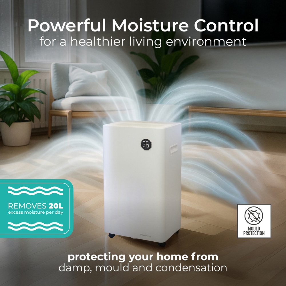 Masterplug SmartEnergy Puredry 3-in-1 Dehumidifier 380W 20L Image 6