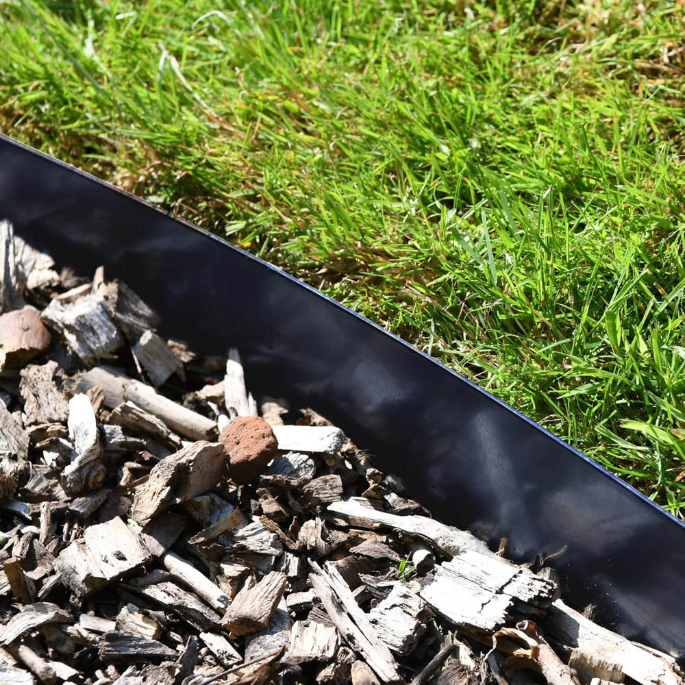 Garden Gear 16 x 106cm 4 Pack Graphite Metal Garden Border Edging Image 2