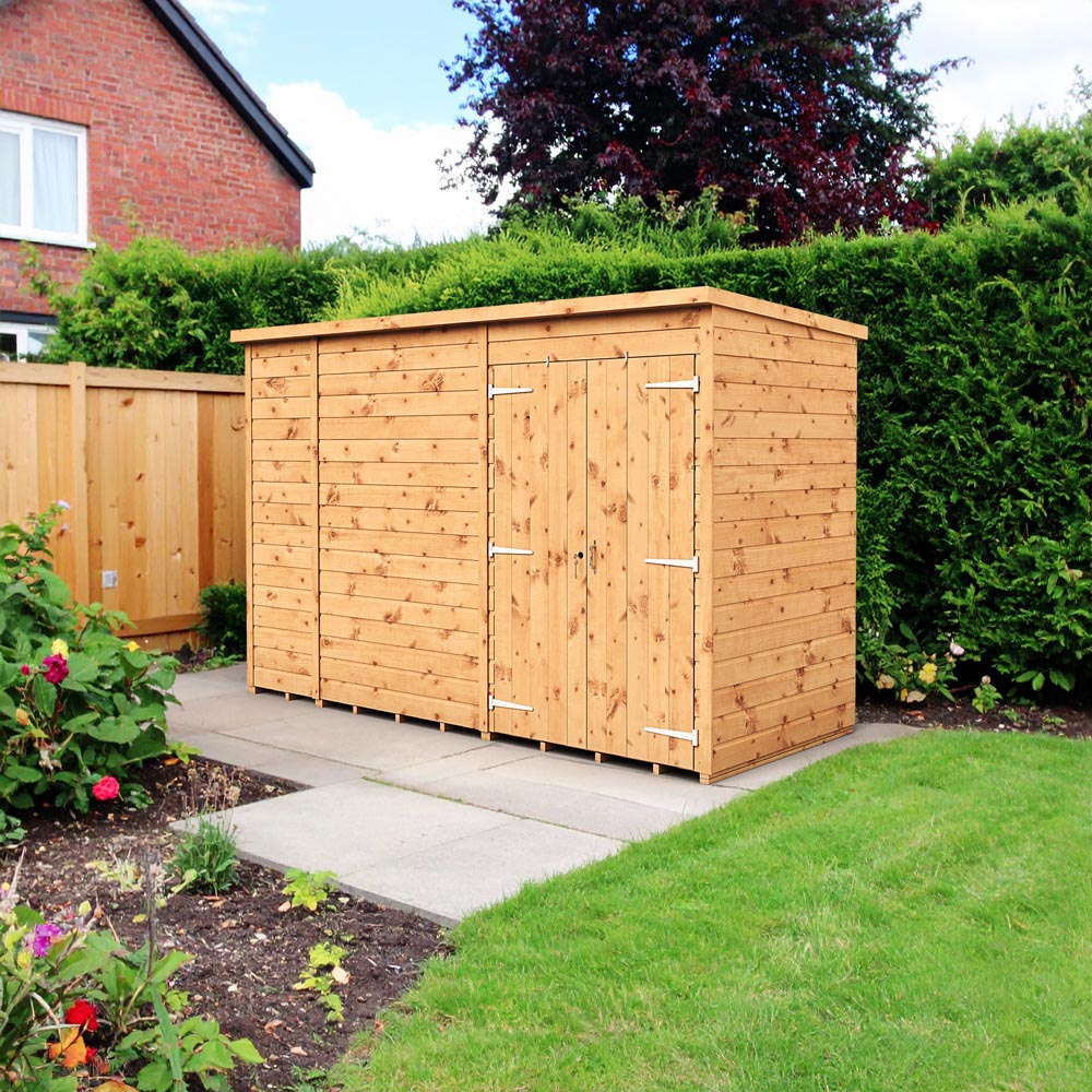 Empire Sheds 10 x 4ft Double Door Tongue and Groove Wooden Pent Garden Shed Image 2