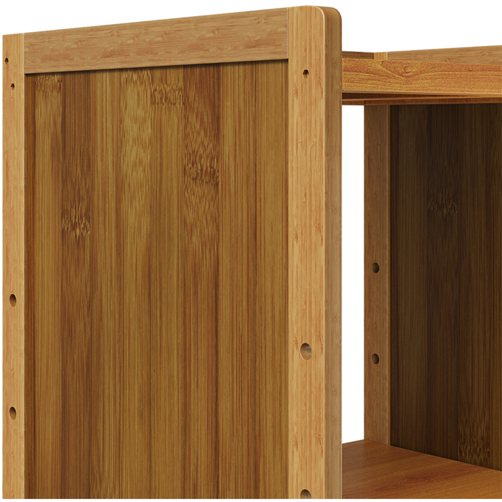 Living and Home Single Drawer Single Shelf Tea Colour Bedside Table Image 5